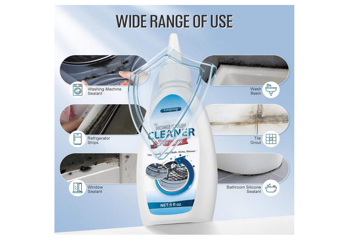 Leopong Home Cleaner Gel, Cleaner for Washing Machine, Refrigerator Strips, Household Shower, Kitchen Sinks, Walls, Tiles, Bathrooms- 5 fl oz